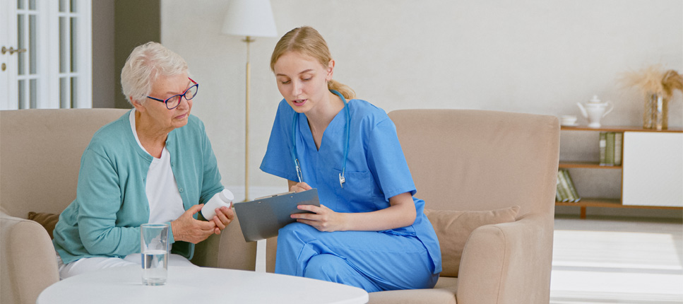 Nurse and Elderly Woman